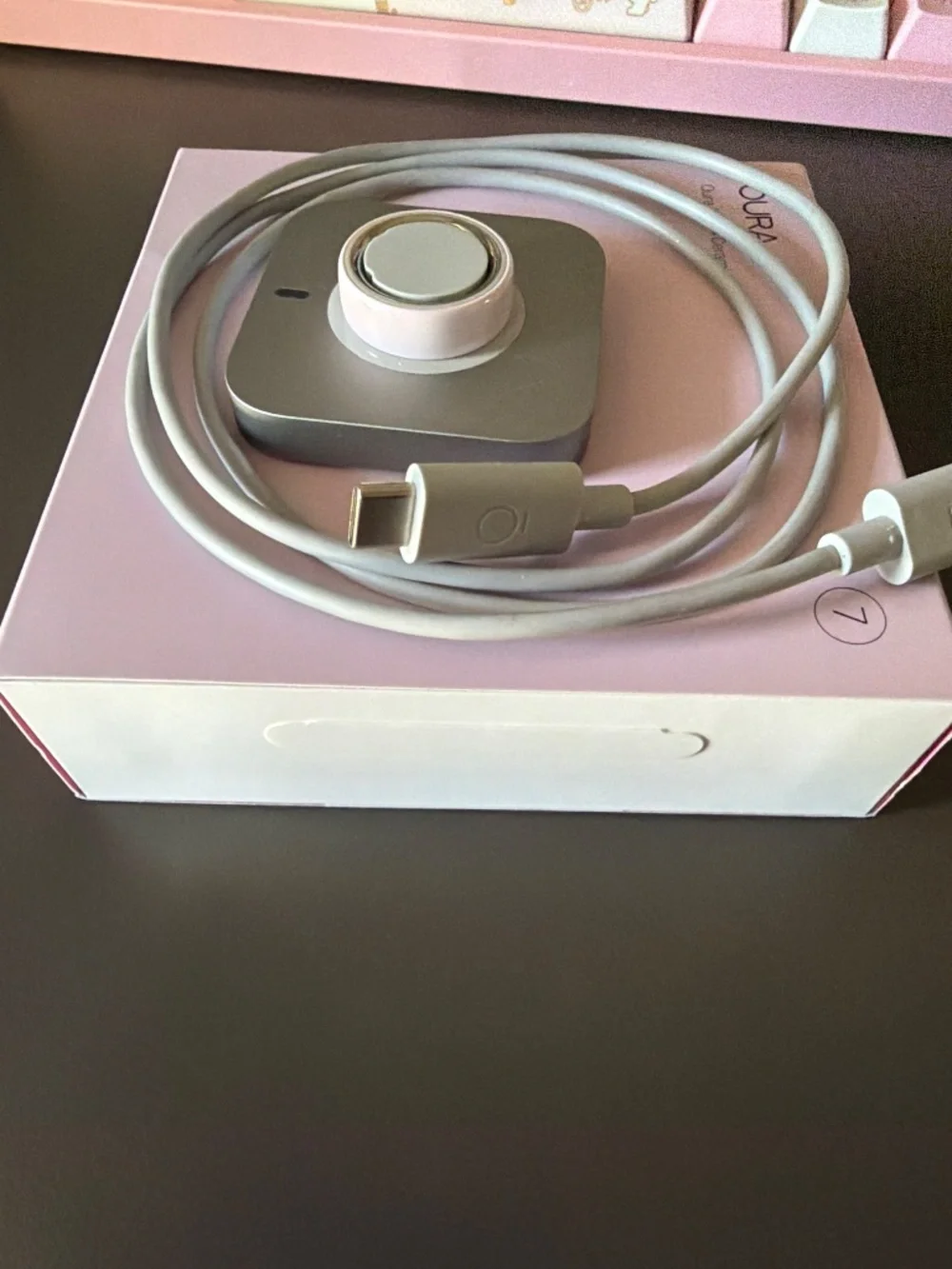 Oura pink ceramic ring